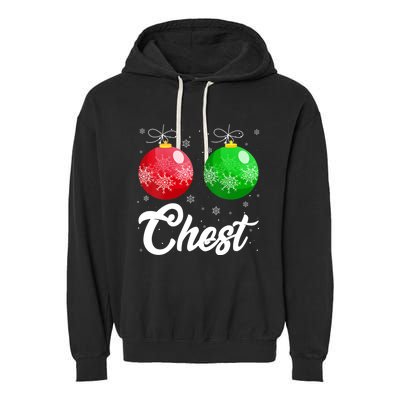 Chest Nuts Christmas Matching Couple Chestnuts Xmas Pajamas Garment-Dyed Fleece Hoodie