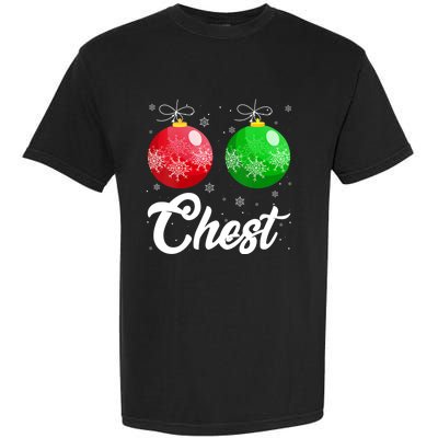 Chest Nuts Christmas Matching Couple Chestnuts Xmas Pajamas Garment-Dyed Heavyweight T-Shirt