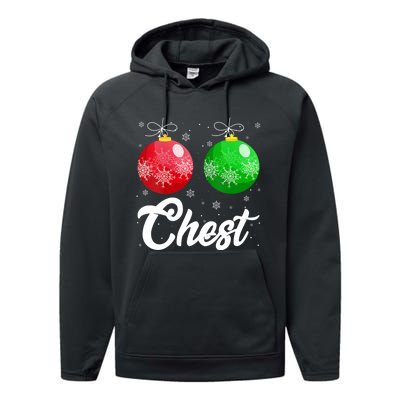 Chest Nuts Christmas Matching Couple Chestnuts Xmas Pajamas Performance Fleece Hoodie