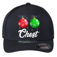 Chest Nuts Christmas Matching Couple Chestnuts Xmas Pajamas Flexfit Unipanel Trucker Cap