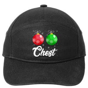 Chest Nuts Christmas Matching Couple Chestnuts Xmas Pajamas 7-Panel Snapback Hat