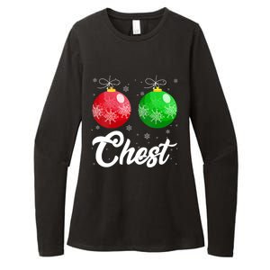 Chest Nuts Christmas Matching Couple Chestnuts Xmas Pajamas Womens CVC Long Sleeve Shirt