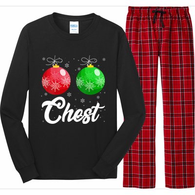 Chest Nuts Christmas Matching Couple Chestnuts Xmas Pajamas Long Sleeve Pajama Set