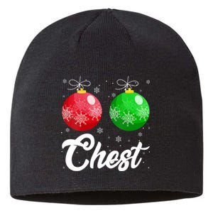 Chest Nuts Christmas Matching Couple Chestnuts Xmas Pajamas Sustainable Beanie