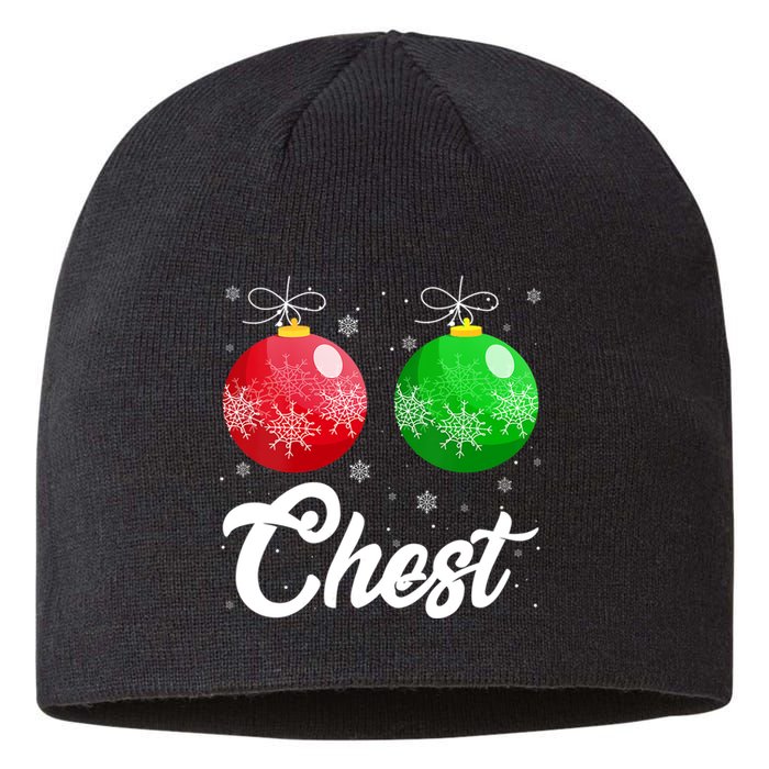 Chest Nuts Christmas Matching Couple Chestnuts Xmas Pajamas Sustainable Beanie