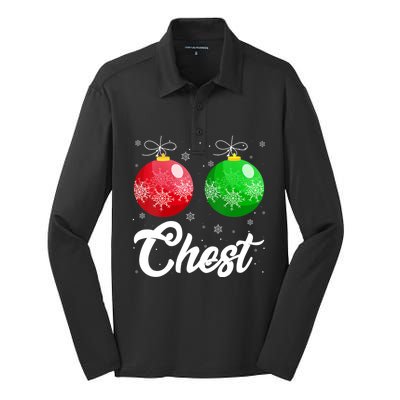 Chest Nuts Christmas Matching Couple Chestnuts Xmas Pajamas Silk Touch Performance Long Sleeve Polo