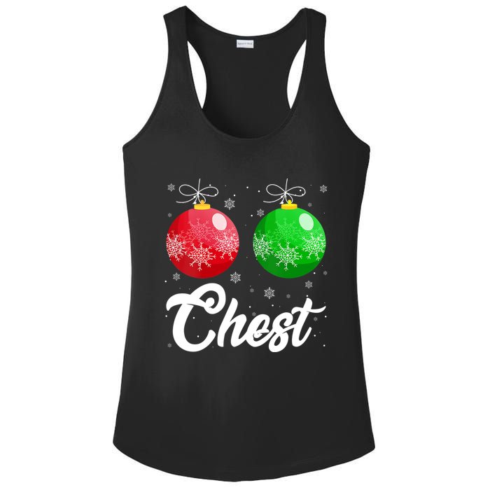 Chest Nuts Christmas Matching Couple Chestnuts Xmas Pajamas Ladies PosiCharge Competitor Racerback Tank