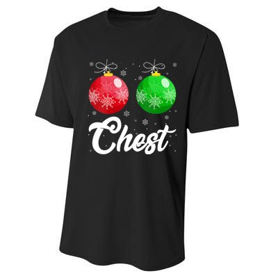 Chest Nuts Christmas Matching Couple Chestnuts Xmas Pajamas Performance Sprint T-Shirt