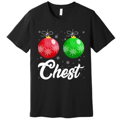 Chest Nuts Christmas Matching Couple Chestnuts Xmas Pajamas Premium T-Shirt