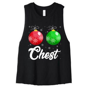 Chest Nuts Christmas Matching Couple Chestnuts Xmas Pajamas Women's Racerback Cropped Tank