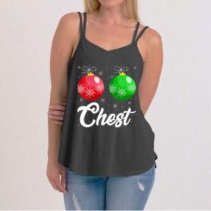 Chest Nuts Christmas Matching Couple Chestnuts Xmas Pajamas Women's Strappy Tank