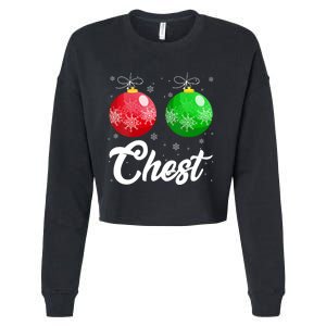 Chest Nuts Christmas Matching Couple Chestnuts Xmas Pajamas Cropped Pullover Crew