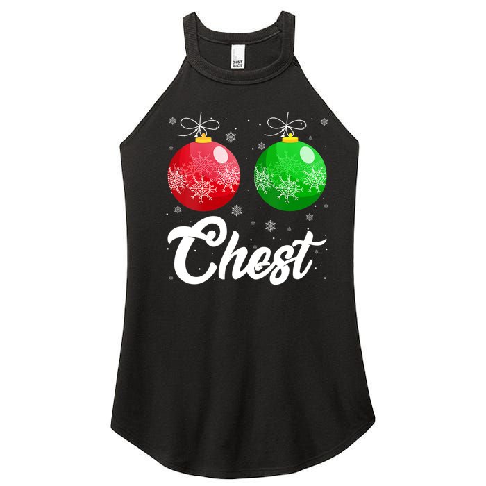 Chest Nuts Christmas Matching Couple Chestnuts Xmas Pajamas Women's Perfect Tri Rocker Tank