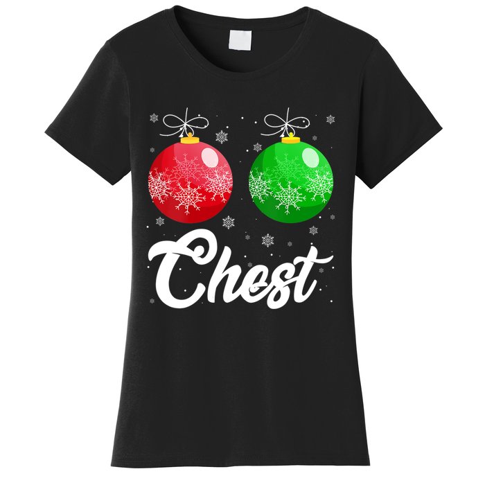 Chest Nuts Christmas Matching Couple Chestnuts Xmas Pajamas Women's T-Shirt