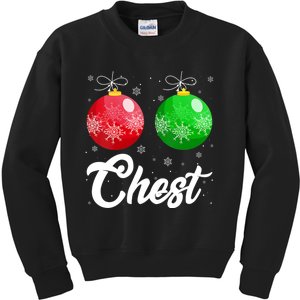 Chest Nuts Christmas Matching Couple Chestnuts Xmas Pajamas Kids Sweatshirt