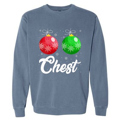 Chest Nuts Christmas Matching Couple Chestnuts Xmas Pajamas Garment-Dyed Sweatshirt