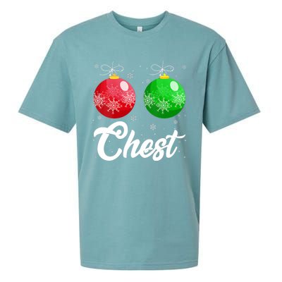 Chest Nuts Christmas Matching Couple Chestnuts Xmas Pajamas Sueded Cloud Jersey T-Shirt