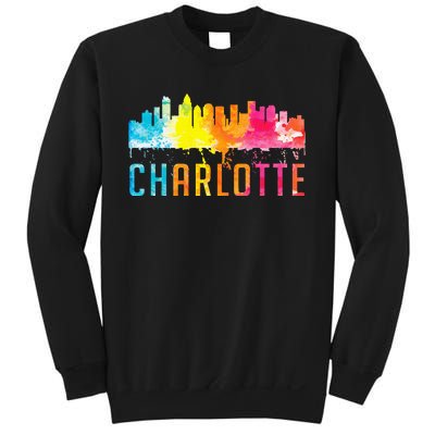 Charlotte North Carolina Watercolor Skyline Souvenir Sweatshirt