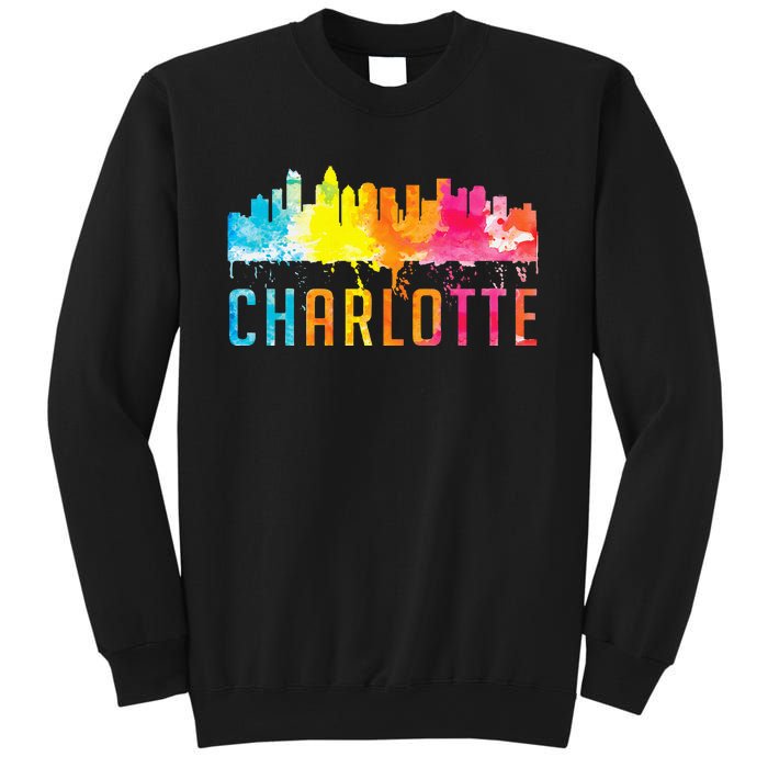 Charlotte North Carolina Watercolor Skyline Souvenir Sweatshirt