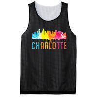 Charlotte North Carolina Watercolor Skyline Souvenir Mesh Reversible Basketball Jersey Tank