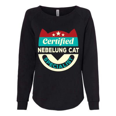 Certified Nebelung Cat Specialist Cat Mom Funny Cat Dad Womens California Wash Sweatshirt