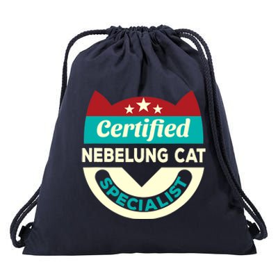 Certified Nebelung Cat Specialist Cat Mom Funny Cat Dad Drawstring Bag