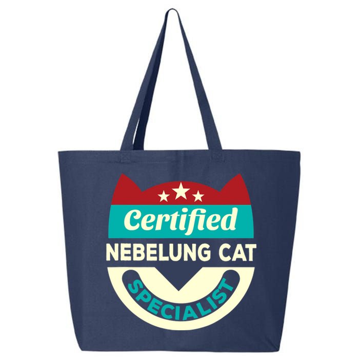 Certified Nebelung Cat Specialist Cat Mom Funny Cat Dad 25L Jumbo Tote