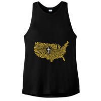 Christian Nationalism Ccn Ladies PosiCharge Tri-Blend Wicking Tank