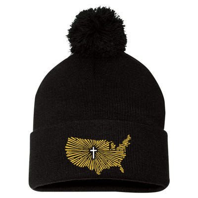 Christian Nationalism Ccn Pom Pom 12in Knit Beanie