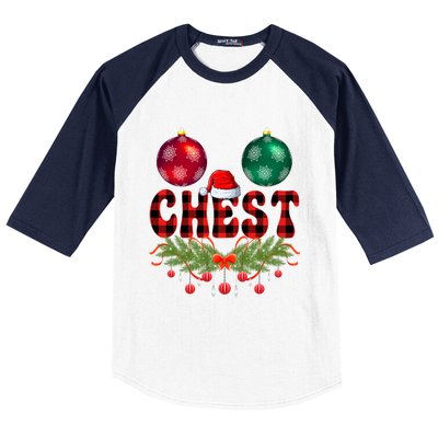 Chest Nuts Christmas Funny Matching Couple Chestnuts Xmas Meaningful Gift Baseball Sleeve Shirt