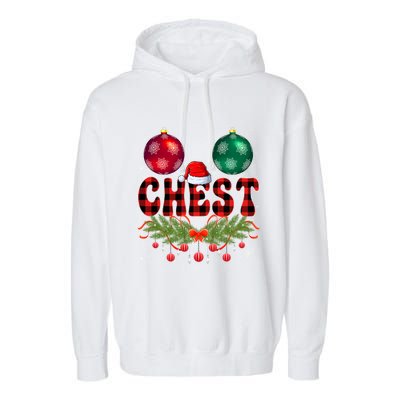 Chest Nuts Christmas Funny Matching Couple Chestnuts Xmas Meaningful Gift Garment-Dyed Fleece Hoodie