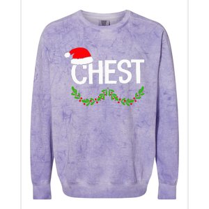 Chest Nuts Couples Christmas Funny Christmas Holiday Colorblast Crewneck Sweatshirt