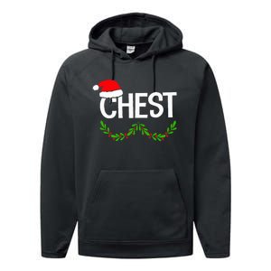 Chest Nuts Couples Christmas Funny Christmas Holiday Performance Fleece Hoodie