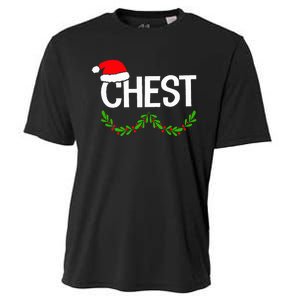 Chest Nuts Couples Christmas Funny Christmas Holiday Cooling Performance Crew T-Shirt