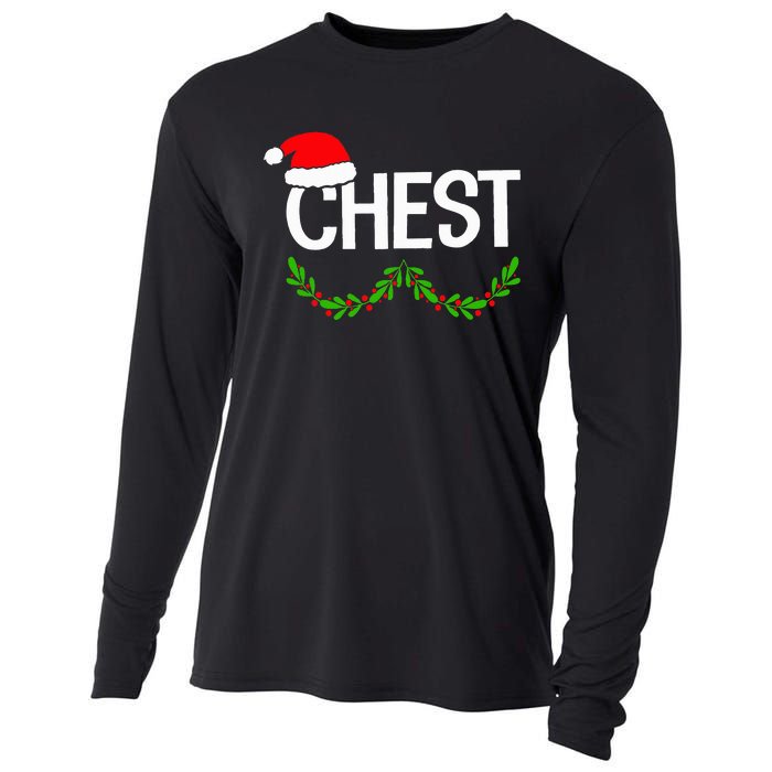 Chest Nuts Couples Christmas Funny Christmas Holiday Cooling Performance Long Sleeve Crew