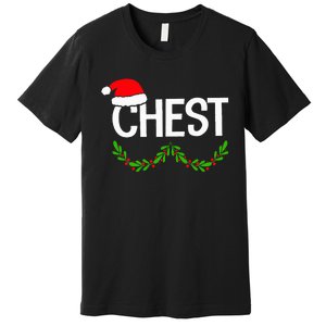 Chest Nuts Couples Christmas Funny Christmas Holiday Premium T-Shirt