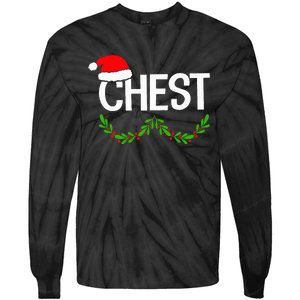 Chest Nuts Couples Christmas Funny Christmas Holiday Tie-Dye Long Sleeve Shirt