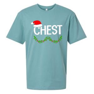 Chest Nuts Couples Christmas Funny Christmas Holiday Sueded Cloud Jersey T-Shirt