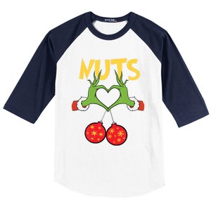 Chest Nuts Christmas Shirts Funny Matching Couple Chestnuts Baseball Sleeve Shirt