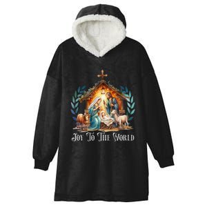 Christmas Nativity Christian Birth Of Jesus Joy To The World Gift Hooded Wearable Blanket