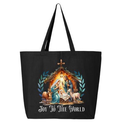 Christmas Nativity Christian Birth Of Jesus Joy To The World Gift 25L Jumbo Tote