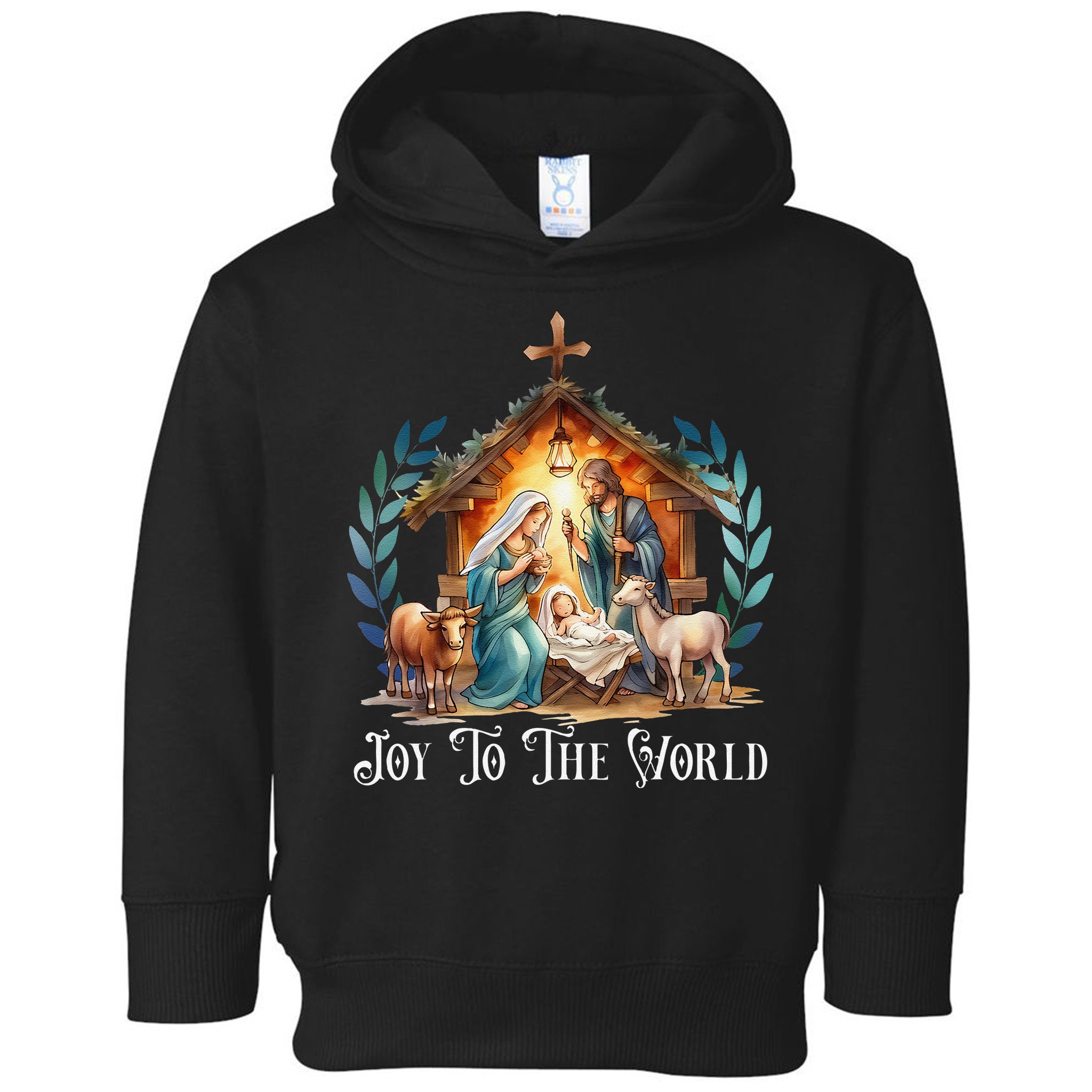 Christmas Nativity Christian Birth Of Jesus Joy To The World Gift Toddler Hoodie
