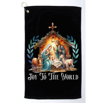 Christmas Nativity Christian Birth Of Jesus Joy To The World Gift Golf Towel