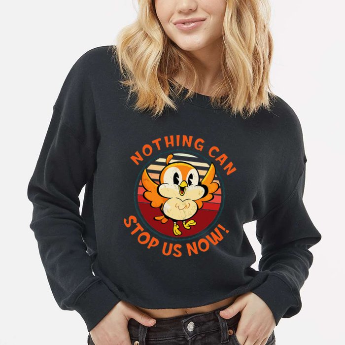 Chuuby Nothing Can Stop Us Now Cropped Pullover Crew