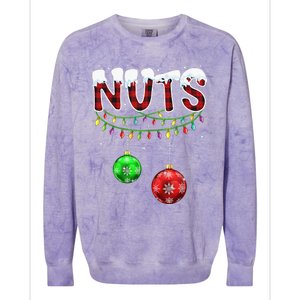 Chest Nuts Christmas Matching Couple Chestnuts Colorblast Crewneck Sweatshirt