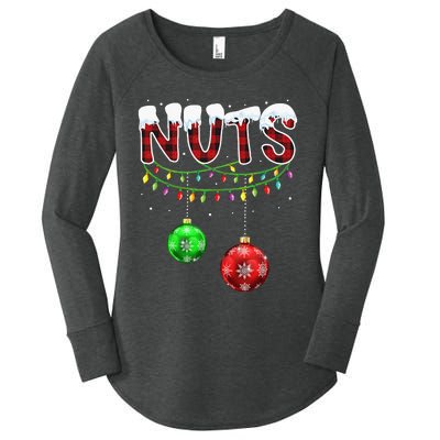 Chest Nuts Christmas Matching Couple Chestnuts Women's Perfect Tri Tunic Long Sleeve Shirt