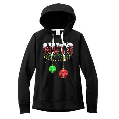 Chest Nuts Christmas Matching Couple Chestnuts Women's Fleece Hoodie