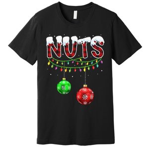 Chest Nuts Christmas Matching Couple Chestnuts Premium T-Shirt