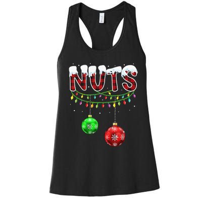 Chest Nuts Christmas Matching Couple Chestnuts Women's Racerback Tank