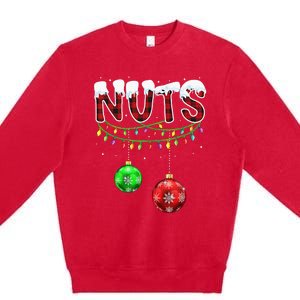 Chest Nuts Christmas Matching Couple Chestnuts Premium Crewneck Sweatshirt